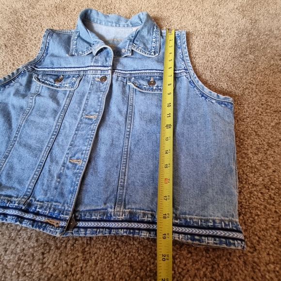Liz Claiborne 100% cotton denim vest size large - Picture 4 of 9